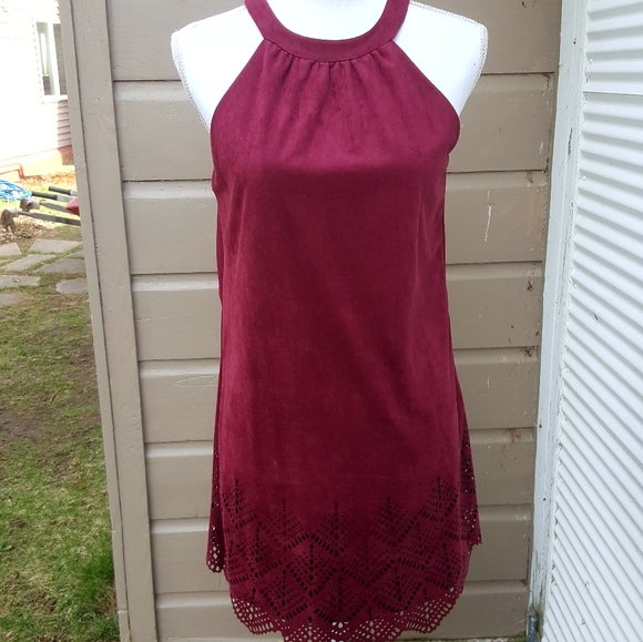 Rue21 | Burgundy Faux Suede🌻Boho Dress👗 - Picture 2 of 7